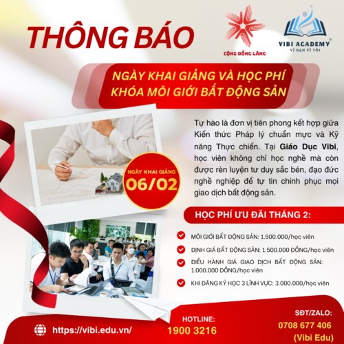 THÔNG BÁO ĐĂNG KÝ LỚP ĐÀO TẠO