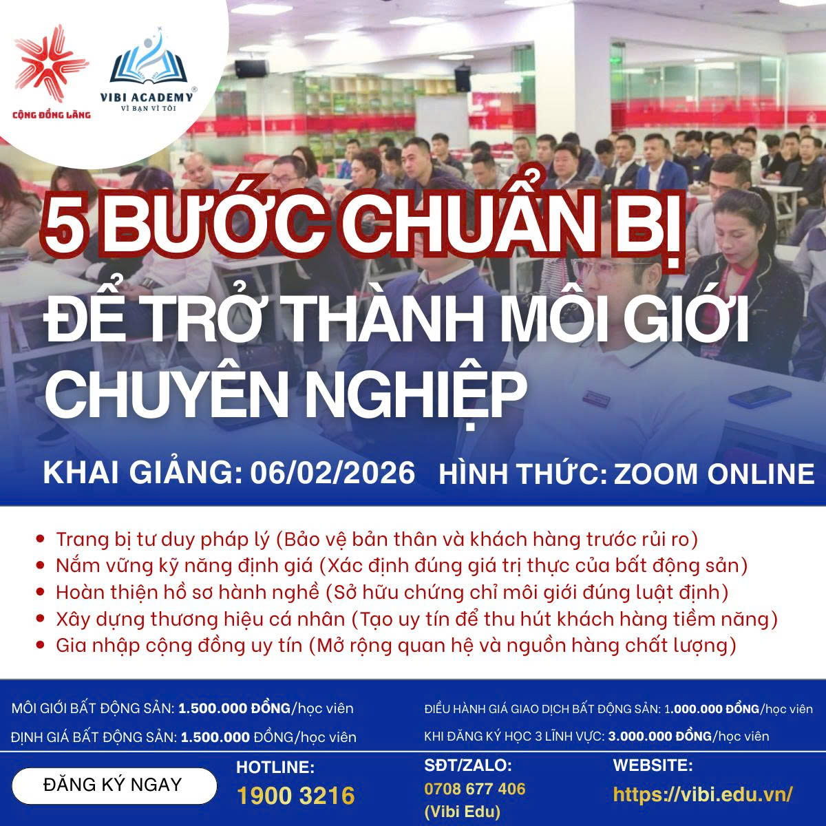 5 BƯỚC ĐỂ THÀNH MÔI GIỚI CHUYÊN NGHIỆP