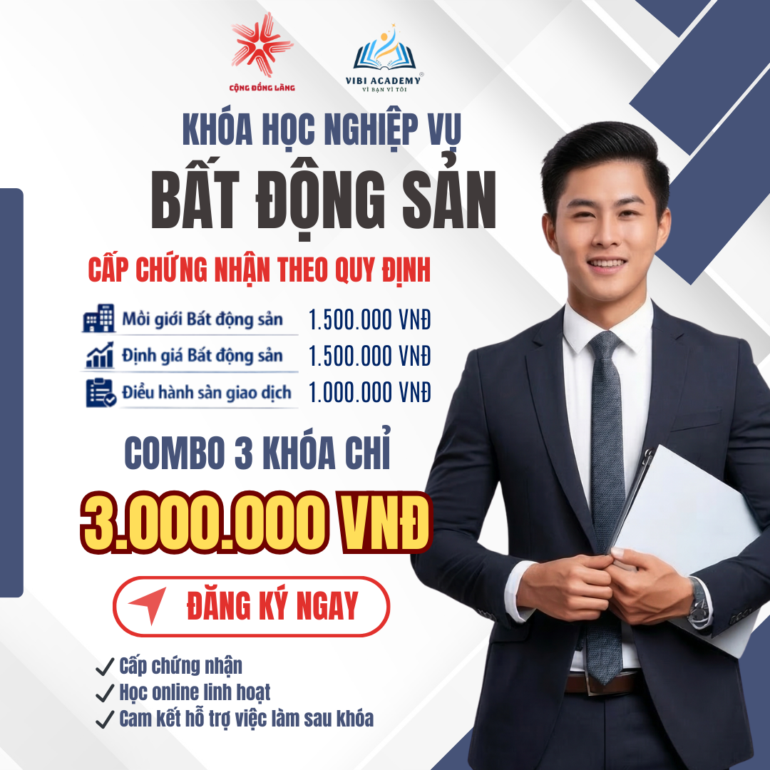 khóa học môi giới Bất động sản