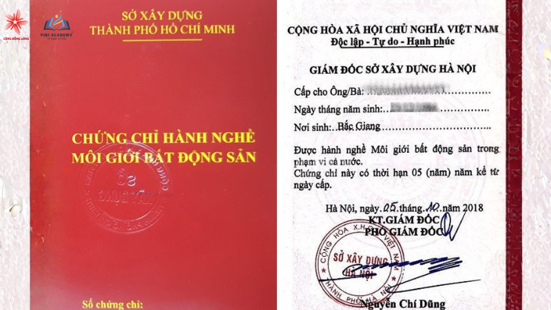 chứng chỉ môi giới
