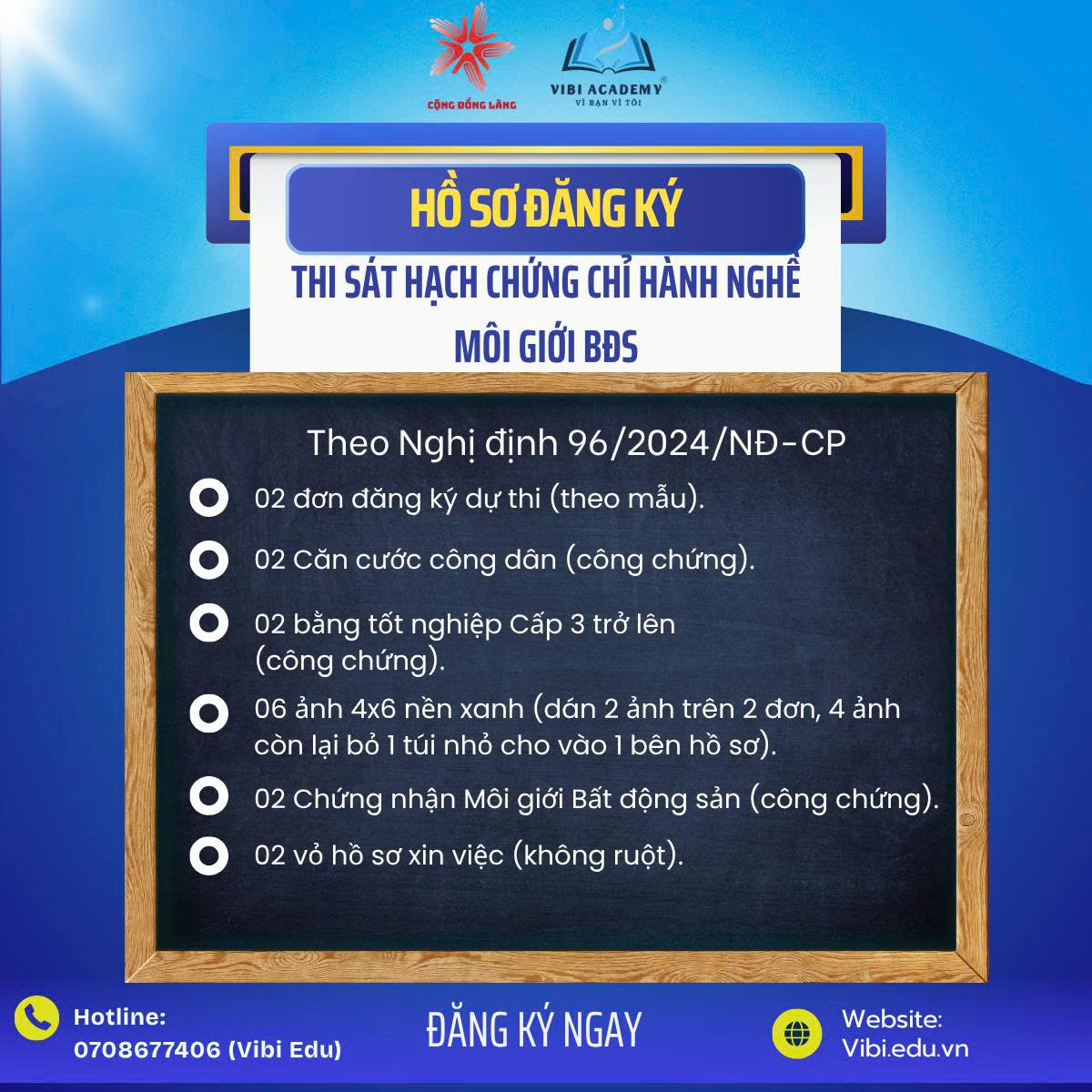 hồ sơ đăngký thi chứng chỉ