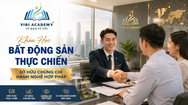 Khóa học bất động sản VIBIEDU là bệ phóng giúp bạn nâng tầm từ môi giới tự phát thành chuyên gia thực thụ.